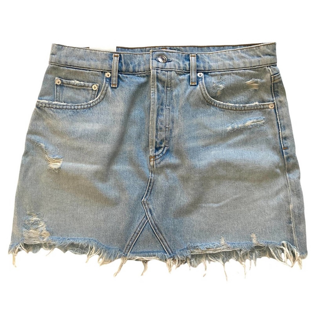 NWT AGOLDE Quinn Blue Denim Jean Skirt